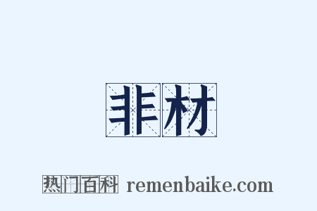 非材是什么意思的图片